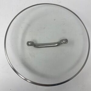 KitchenAid Inner 9.25" Outer 10" Lid Clear Glass Stainless Steel Rim Handle